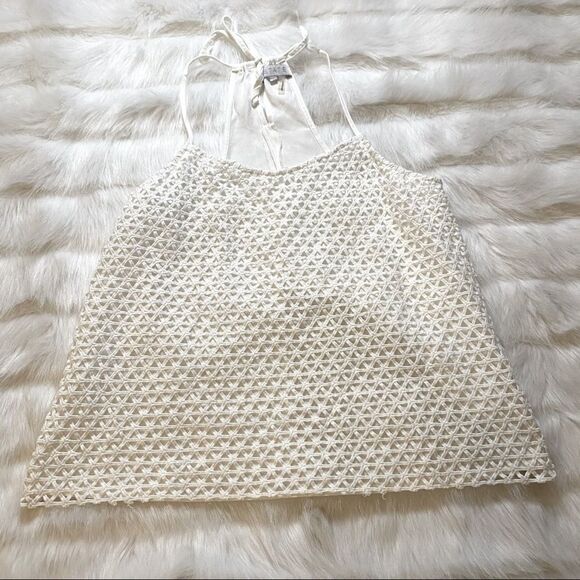 Lace Overlay Halter Tank (S) - Picture 6 of 9